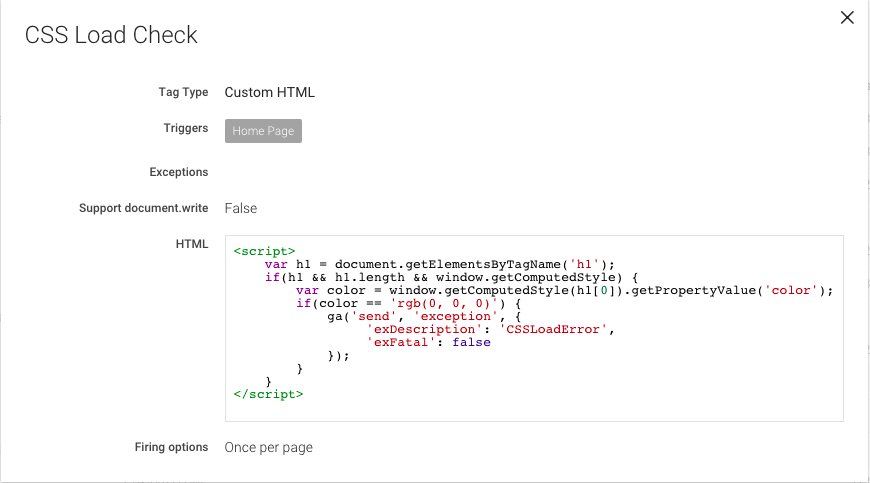 GTM configuration