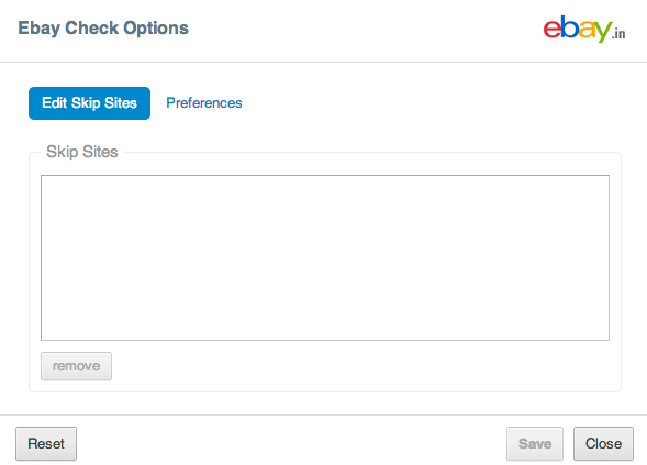 Ebay Check Options